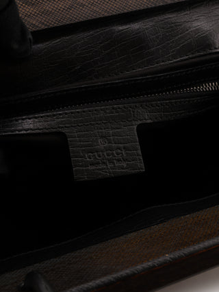GG Wood Frame Top Handle Bag