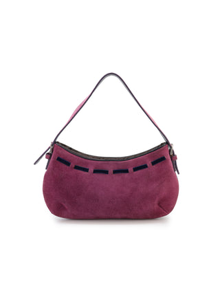 Suede Ribbon Handle Bag