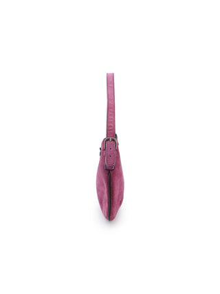 Suede Ribbon Handle Bag