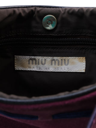 Suede Ribbon Handle Bag