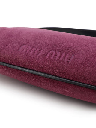Suede Ribbon Handle Bag