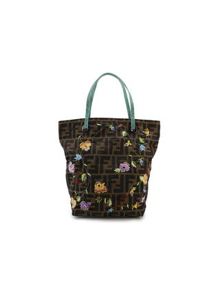 Floral Embroidered Zucca Tote Bag