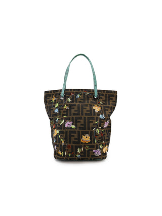 Floral Embroidered Zucca Tote Bag