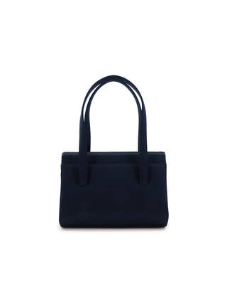 Satin Double Handle Flap Bag
