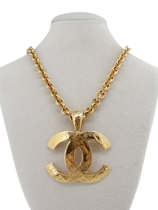 CC Quilted Pendant Necklace